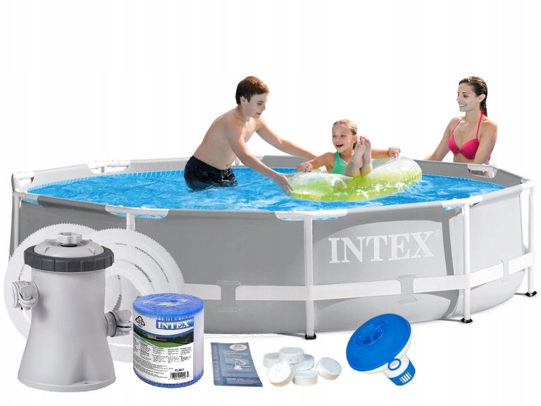 Intex კარკასული აუზი 3.05 x 76 ფილტრით + საჩუქრად ტენტი 26702