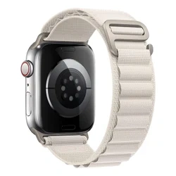 Apple Watch-ის ნაჭრის სამაჯური 44/45/49mm კრემისფერი