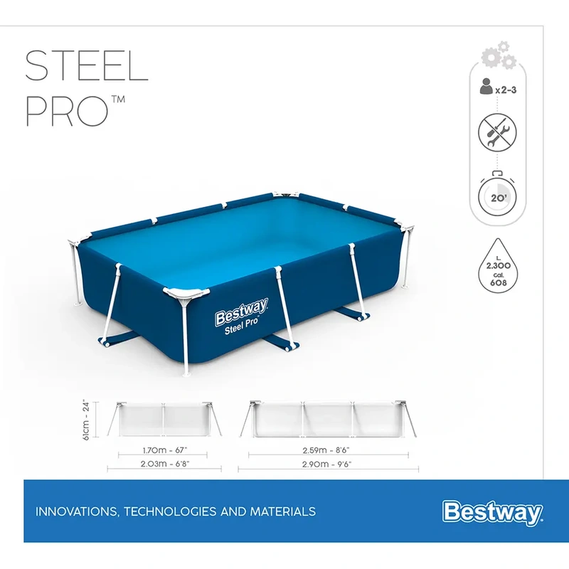 კარკასული აუზი Bestway 56403  (259x170x61 სმ)