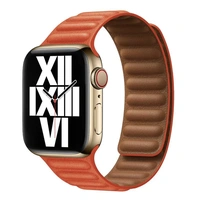 Apple Watch-ის ტყავის მაგნიტური სამაჯური 42/44/45/49mm სტაფილოსფერი