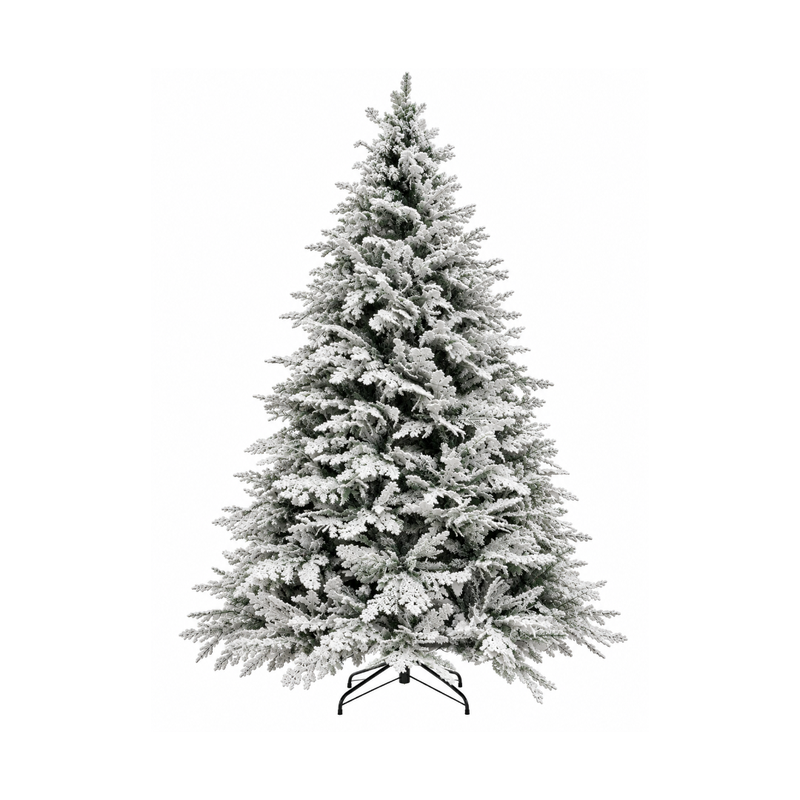 ნაძვის ხე Q210 დათოვლილი, ნახევრად სილიკონი 210სმ
