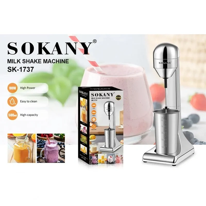 მილქშეიქის და ყავის მოსამზადებელი Sokany SK-1737, 100W, 500 მლ