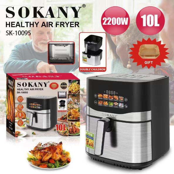 აეროგრილი 10L  Sokany SK-10095 ზედა-ქვედა წვით