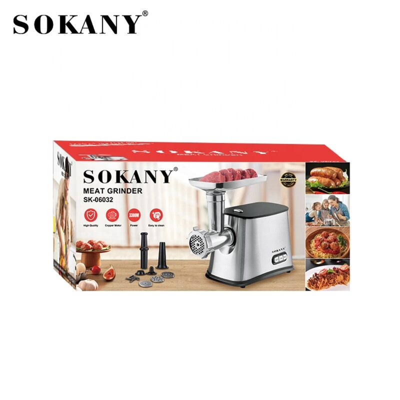 ხორცსაკეპი Sokany SK-06032, 3300W, უჟანგავი ფოლადი