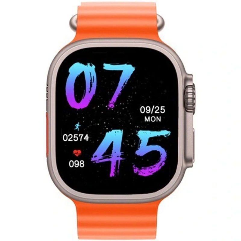 Smart Watch Ultra 9 - 7 სამაჯურით + Airpods Pro 2 (ვერცხლისფერი კორპუსით)