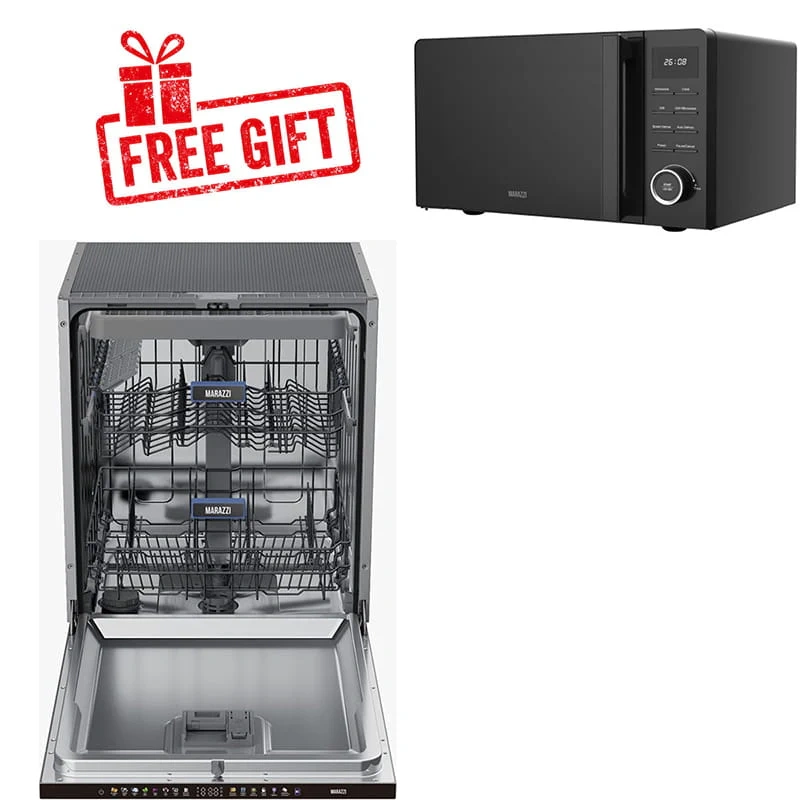 ჩასაშენებელი ჭურჭლის სარეცხი მანქანა 15 კომპლექტი MARAZZI DW-D03S15BI-IA საჩუქრად მიკროტალღური